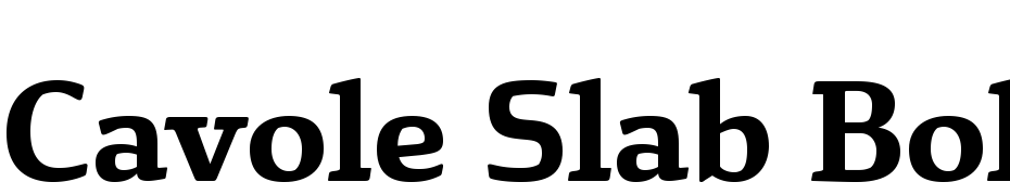 Cavole Slab Bold Yazı tipi ücretsiz indir